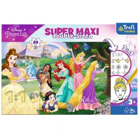 PUZZLE TREFL PRIMO  24 SUPER MAXI DISNEY PRINTESELE FRICITE