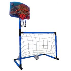 Set de Fotbal si Basket 2 in 1pentru Copii 3-4 ani cu Minge pentru Basket si Minge pentru Fotbal Inclusa Salamandra Kids