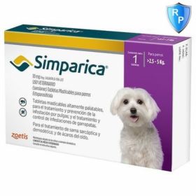 Simparica Caine 10 mg (2.5 - 5 kg), 3 comprimate