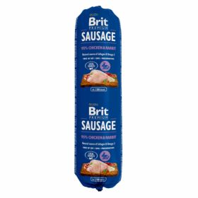Salam pentru caini Brit cu Pui si Iepure 800 g