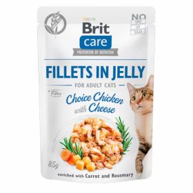 Brit Care Cat Fillets in Jelly Choice Chicken with Cheese 85 g