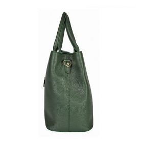 Geanta dama Alissa GT1156, piele naturala, verde inchis