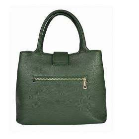 Geanta dama Alissa GT1156, piele naturala, verde inchis