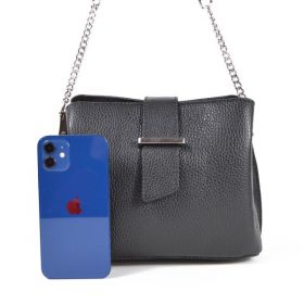 Geanta dama Alisia GT1571, piele naturala, negru