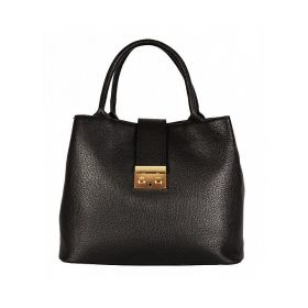 Geanta dama Alissa GT1285, piele naturala, negru