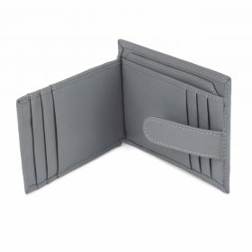 Port card unisex Delis, Cezar PT1193, piele naturala, Gri
