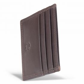 Port card unisex Delis, Milan PT1198, piele naturala, Maro