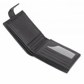 Portofel barbati Delis, Iacov PT1173, piele naturala, Negru