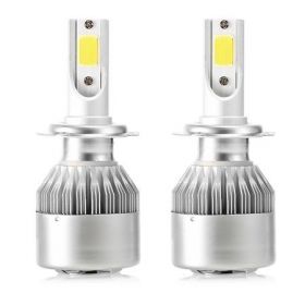 Set 2 Lampi LED C6 H7 temperatura 6500K putere 36W lumina alba