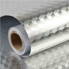 Autocolant ALUMINIU pentru Bucatarie 40x500 cm Model ROMB