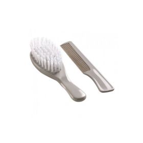 Set perie si pieptan pentru bebelusi Thermobaby-Gri