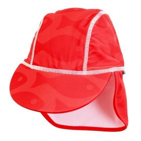 Swimpy - Sapca Fish red , protectie UV , 2-4 ani