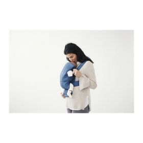 BabyBjorn - Marsupiu anatomic Mini, cu pozitii multiple de purtare – Vintage Indigo, Bumbac