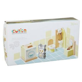 Jucarie Din Lemn Cubika, Set Constructii, &quot;My Bathroom&quot;