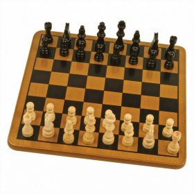 Spin master - Joc de societate Sah , Cu tabla si piese Staunton, Maro