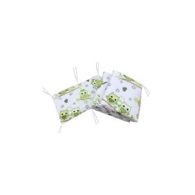 Aparatori laterale protectii laterale pat pufoase 140x70 cm h39cm Deseda Bufnite cu verde