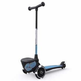 SCOOT AND RIDE - Trotineta HighwayKick 2 Lifestyle , Reflective, Pliabila, Cu roti luminoase, Gri