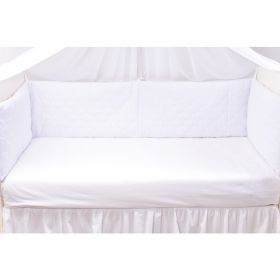 Aparatori groase Velvet matlasat alb 240 cm