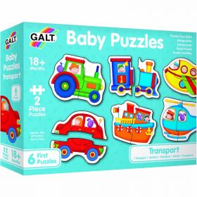 Baby Puzzles: Set de 6 puzzle-uri Transport (2 piese)