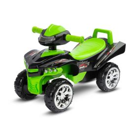 Vehicul de impins, Toyz, Mini Raptor, 2 in 1,Cu sunete si lumini, Cu spatiu pentru depozitare, 60 x 32 x 42 cm, Verde