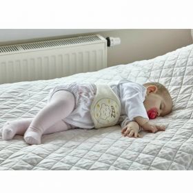 Centura anticolici, BabyJem, Sleepy Cloud, Cu samburi de cirese, 69x12 cm, 0 luni+, Albastru