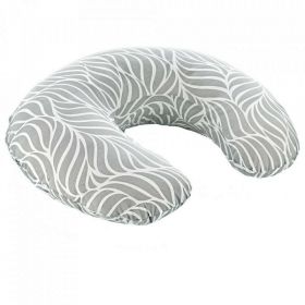 Perna pentru alaptat, BabyJem, Nursing Pillow, 2 in 1, Husa din bumbac, 49x56 cm, Gri