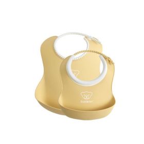 BabyBjorn Set 2 bavete – Baby Feeding Set Powder yellow