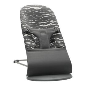 Babybjorn - Balansoar Bliss Anthracite/Landscape Bumbac - Editie Limitata