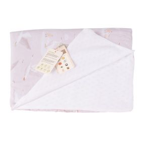 Amy - Paturica pentru copii din bambus cu doua fete Bamboo Gasca Bej, 100x70cm