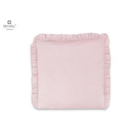 Perna clasica de dormit, MimiNu, Cu husa detasabila cu fermoar, Din bumbac certificat Oeko Tex Standard 100, 40x40 cm, Colectia Royal, Powder Pink