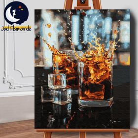 Set pictura pe numere (panza) Whiskey pentru prieteni 50x40 cm