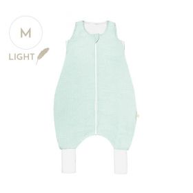 Babysteps - Sac de dormit cu picioare, bumbac muselina 0.5 Tog, Pastel Blue, M, 3 ani+