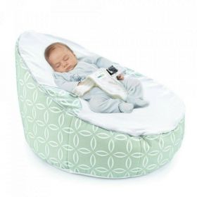 Fotoliu, BabyJem, Baby Bean Bed, Ergonomic, Pentru bebelusi, Cu ham de siguranta, 0 luni+, Galben