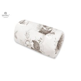 Perna pentru alaptat, MimiNu, Tip manson, Din bumbac certificat Oeko Tex Standard 100, 25 cm, Design, Calm Forest Beige