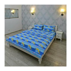 Lenjerie pentru 2 persoane Somnart Ultrasleep XXL, bumbac 100%, albastru