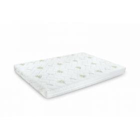 Saltea cu spumă poliuretanică Confort 4Family Aloe Vera 140x200 Somnart, înălțime 14 cm, husă lavabilă și detașabilă cu fermoar, fermitate medie