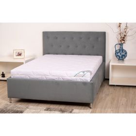 Saltea cu spumă poliuretanică HypoallergenicMed PolyCotton 160x200, hipoalergenică, husă lavabilă și detașabilă cu fermoar, fermitate medie