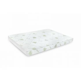 Saltea cu spuma poliuretanica Somnart FermiMax Aloe Vera 160x200, inaltime 15 cm, husa lavabila si detasabila cu fermoar, fermitate ridicata