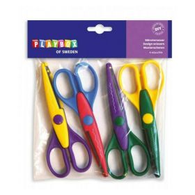 Playbox - Set 4 foarfeci Design cu protectie plastic