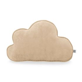 Perna decorativa din bumbac velur, moale, sub forma de Nor, 40 x 30, Sparrow, Cloud, Warm Beige