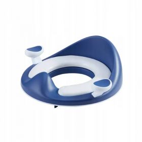Reductor anatomic cu manere, Primabobo, Din PVC moale si confortabil, Cu protectie de stropire pentru baietei, 35 x 35 x 13.5 cm, Albastru