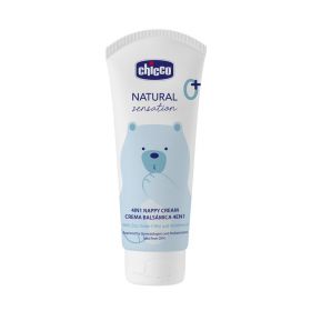 Crema bebelusi impotriva iritatiilor, Chicco, Natural Sensation, Fara parfum, Previne iritatia, protejeaza, calmeaza si intareste pielea, 100 ml, 0 luni+