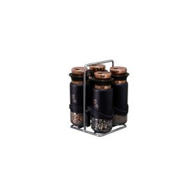 Set recipiente pentru condimente, 5 piese, Black Rose Lux, Berlinger Haus, BH 1999