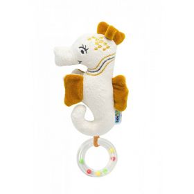 Jucarie zornaitoare BabyJem, Calut de mare din plus, 3 luni+ (Culoare: Portocaliu)