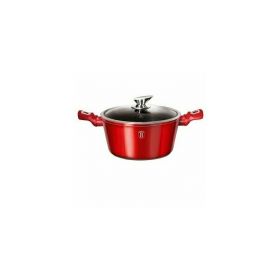 Oala cu capac 7.5 Litri, Berlinger Haus, 30 cm, Burgundy Metallic Line, BH 6192