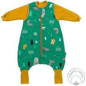 Sac de dormit cu picioruse si maneca lunga detasabila Woodland Animals 70 cm + manseta 2.5 Tog