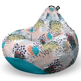 Fotoliu Puf Bean Bag tip Para XL, Frunze Multicolore