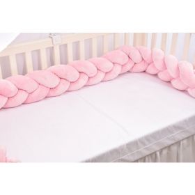 Aparatoare impletita plus minky neted, roz pal, 240 cm