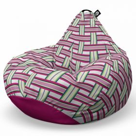 Fotoliu Puf Bean Bag tip Para XL, Raspberry And Kiwi