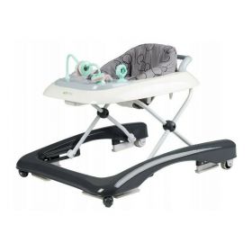 Premergator interactiv pentru copii, Ecotoys, 2 in 1, impingator educativ, Gri